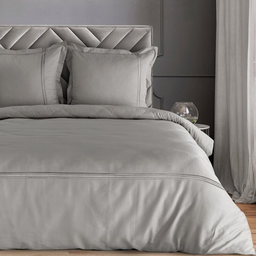 KOMPLET POŚCIELI HAFT4 220 X 200 CM SREBRNY ze sklepu lenaodniemowlakadoszkolniaka.pl w kategorii Pościele - zdjęcie 187459476