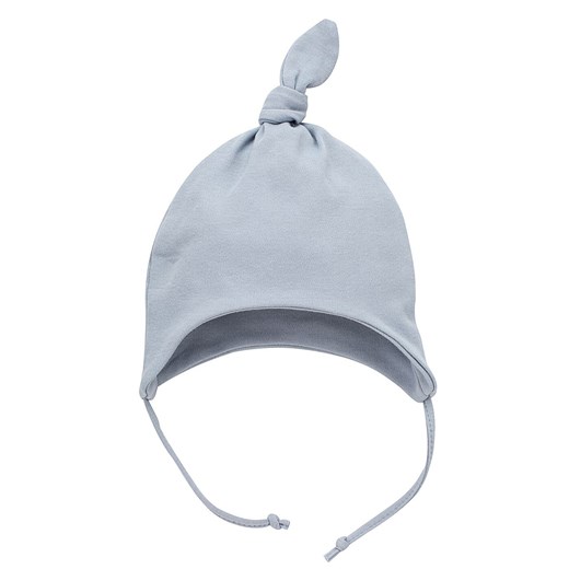 Czapka niemowlęca bawełniana wiązana niebieska Pinokio Hello ze sklepu lenaodniemowlakadoszkolniaka.pl w kategorii Czapki dziecięce - zdjęcie 187461576