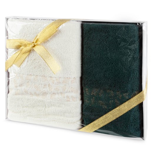 KOMPLET RĘCZNIKÓW BLINK 42 X 33 X 5 CM KREMOWY ze sklepu lenaodniemowlakadoszkolniaka.pl w kategorii Ręczniki - zdjęcie 187463788