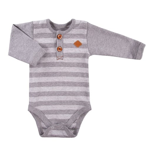 BODY niemowlęce wyprawka TRIP DŁ DZ PASKI SZARY Ewa Klucze ze sklepu lenaodniemowlakadoszkolniaka.pl w kategorii Odzież dla niemowląt - zdjęcie 187464186
