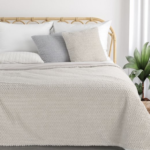 KOC LARIS 130 X 170 CM KREMOWY ze sklepu lenaodniemowlakadoszkolniaka.pl w kategorii Narzuty i kapy - zdjęcie 187464368