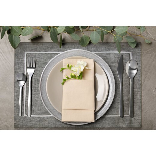 OBRUS MEGI 30 X 40 CM POPIELATY ze sklepu lenaodniemowlakadoszkolniaka.pl w kategorii Obrusy i bieżniki - zdjęcie 187465226