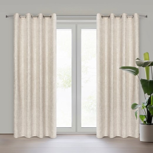 ZASŁONA GOTOWA BLANKA 140 X 250 CM BEŻOWY ze sklepu lenaodniemowlakadoszkolniaka.pl w kategorii Zasłony - zdjęcie 187465395