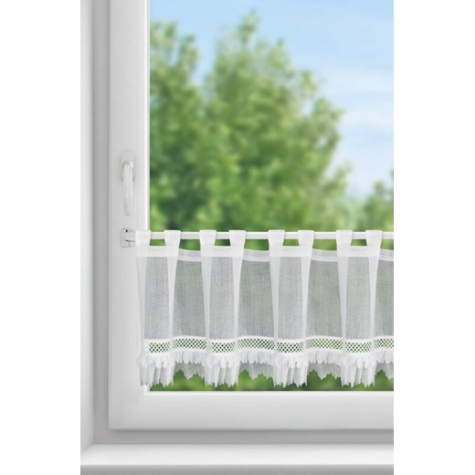 FIRANA GOTOWA KATRIN NA SZELKACH 150 X 40 CM BIAŁY ze sklepu lenaodniemowlakadoszkolniaka.pl w kategorii Firany - zdjęcie 187465819