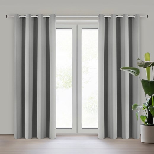 ZASŁONA GOTOWA LOGAN 135 X 250 CM SZARY ze sklepu lenaodniemowlakadoszkolniaka.pl w kategorii Zasłony - zdjęcie 187466207