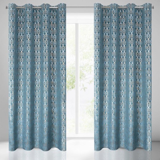 ZASŁONA GOTOWA LAURA 140 X 250 CM NIEBIESKI ze sklepu lenaodniemowlakadoszkolniaka.pl w kategorii Zasłony - zdjęcie 187467748