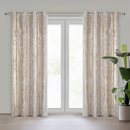 ZASŁONA GOTOWA SOFI 135 X 250 CM KREMOWY ze sklepu lenaodniemowlakadoszkolniaka.pl w kategorii Zasłony - zdjęcie 187468269