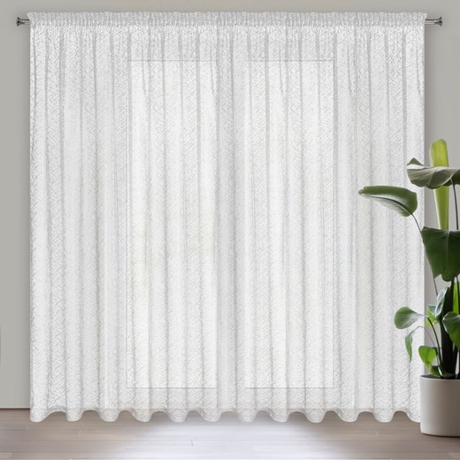 FIRANA GOTOWA AMANDA NA TAŚMIE 300 X 270 CM BIAŁY ze sklepu lenaodniemowlakadoszkolniaka.pl w kategorii Firany - zdjęcie 187468979