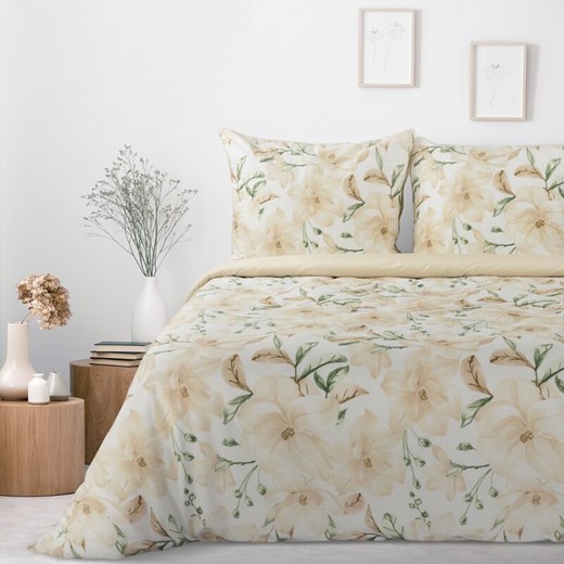 KOMPLET POŚCIELI BAWEŁNIANEJ SONIA 32 220 X 200 CM BEŻOWY ze sklepu lenaodniemowlakadoszkolniaka.pl w kategorii Pościele - zdjęcie 187469455