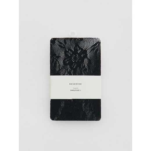 Reserved - Koronkowe rajstopy - czarny Reserved 3/4 Reserved