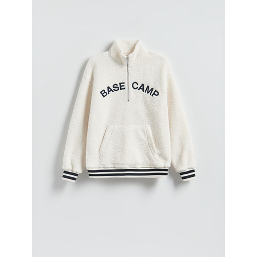 Reserved - Polarowa bluza ze stójką - granatowy ze sklepu Reserved w kategorii Bluzy męskie - zdjęcie 187470639