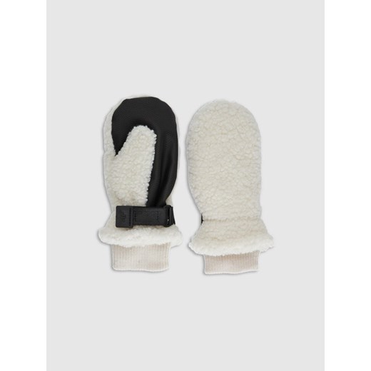 Dziecięce rękawiczki z jednym palcem 4F 4FJWAW25AGLOU155 - beżowe ze sklepu Sportstylestory.com w kategorii Rękawiczki dziecięce - zdjęcie 187471026