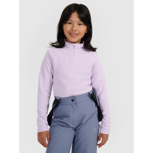 Dziewczęca bielizna polarowa (góra) 4F 4FJRAW25UFLEF070 - fioletowa ze sklepu Sportstylestory.com w kategorii Bielizna termoaktywna - zdjęcie 187471029
