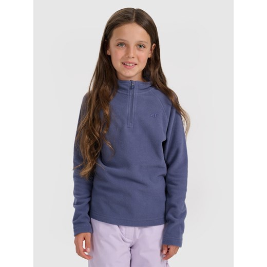 Dziewczęca bielizna polarowa (góra) 4F 4FJRAW25UFLEF070 - granatowa ze sklepu Sportstylestory.com w kategorii Bielizna termoaktywna - zdjęcie 187471057