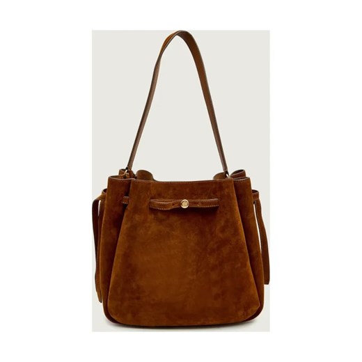 TORY BURCH Torebka na ramię Romy | zamsz ze sklepu Gomez Fashion Store w kategorii Listonoszki - zdjęcie 187471079