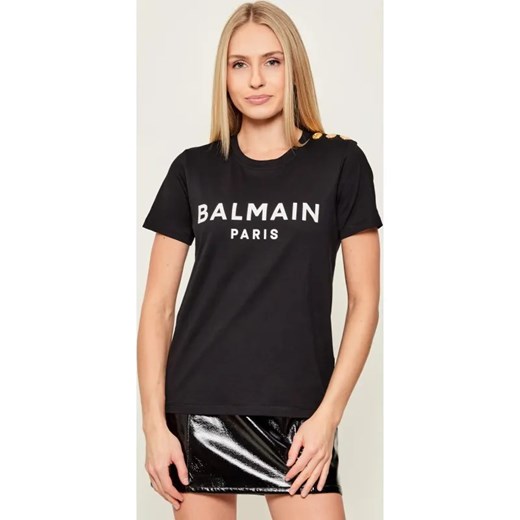 Balmain T-shirt | Regular Fit ze sklepu Gomez Fashion Store w kategorii Bluzki damskie - zdjęcie 187471138