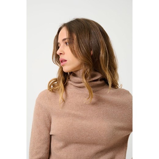 AUTHENTIC CASHMERE Kaszmirowy golf &quot;Fornet&quot; w kolorze jasnobrązowym XXL Limango Polska promocyjna cena