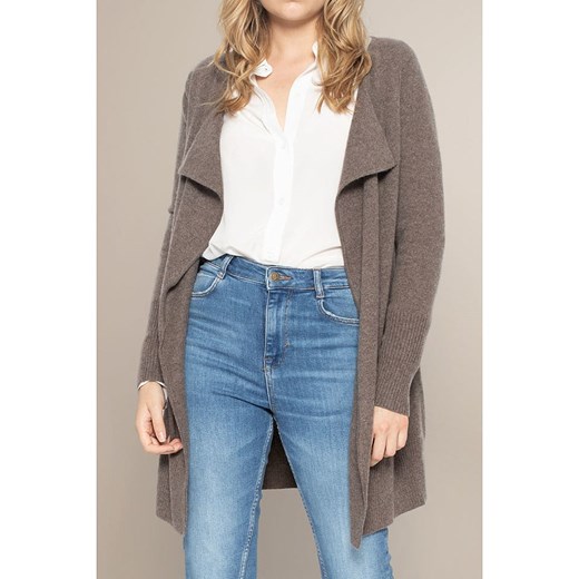 Perfect Cashmere Kaszmirowy kardigan &quot;Abigail&quot; w kolorze szarobrązowym ze sklepu Limango Polska w kategorii Swetry damskie - zdjęcie 187471939