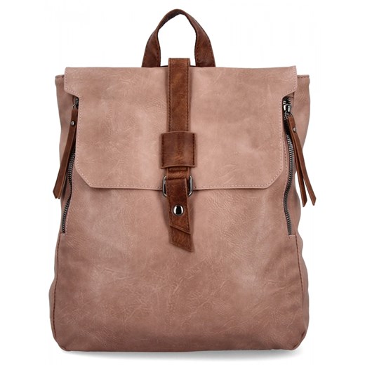 Plecak Damski Vintage XL firmy Herisson 1652H2023-11 Brudny Róż ze sklepu PaniTorbalska w kategorii Plecaki - zdjęcie 187472235