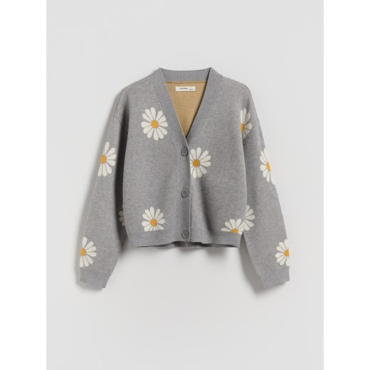 Reserved - Kardigan w kwiaty - wielobarwny ze sklepu Reserved w kategorii Swetry dziewczęce - zdjęcie 187472605