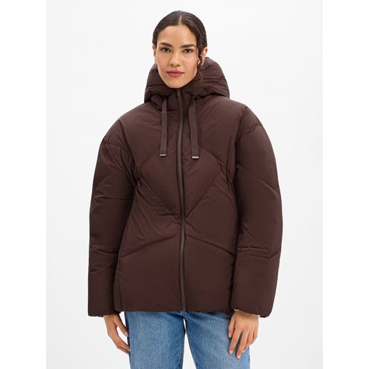 Someday Damska kurtka puchowa - Vortea Kobiety Sztuczne włókno czekoladowy jednolity ze sklepu vangraaf w kategorii Kurtki damskie - zdjęcie 187472949