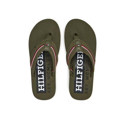 Japonki Tommy Hilfiger Corporate Hilfiger Beach FM0FM05436 Czerwony ze sklepu eobuwie.pl w kategorii Klapki męskie - zdjęcie 187473308