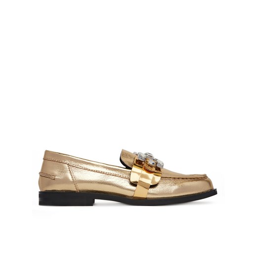 Loafersy Eva Minge AMARYLLIS-V1792B-315 Złoty ze sklepu eobuwie.pl w kategorii Lordsy damskie - zdjęcie 187473349
