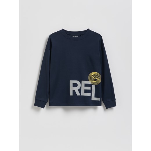 Reserved - Longsleeve z nadrukiem reflective - czarny ze sklepu Reserved w kategorii T-shirty chłopięce - zdjęcie 187474085