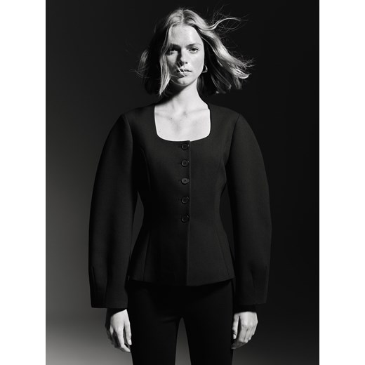 Reserved - Taliowana marynarka - czarny ze sklepu Reserved w kategorii Marynarki damskie - zdjęcie 187474205