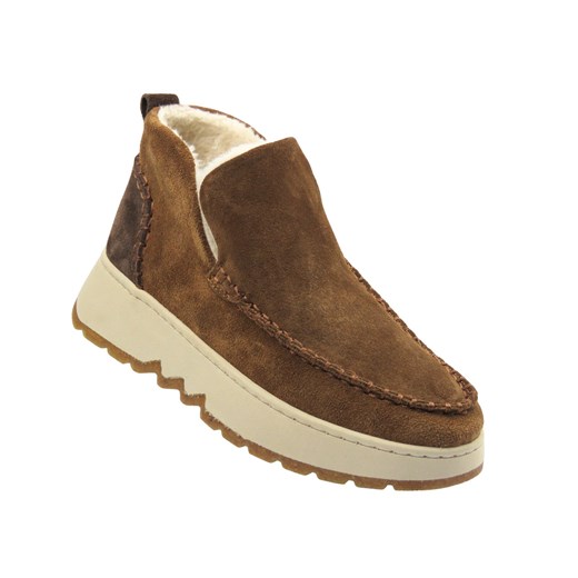 Damskie botki ocieplane Nika Komfort 0791-3085, tan brąz ze sklepu ulubioneobuwie w kategorii Botki - zdjęcie 187474316