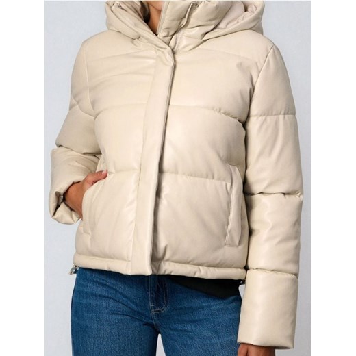 Sinsay - Pikowana kurtka puffer - kremowy ze sklepu Sinsay w kategorii Kurtki damskie - zdjęcie 187474925