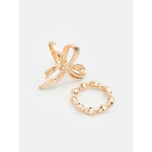Sinsay - Pierścionki 2 pack - złoty ze sklepu Sinsay w kategorii Pierścionki - zdjęcie 187474945