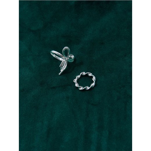 Sinsay - Pierścionki 2 pack - srebrny ze sklepu Sinsay w kategorii Pierścionki - zdjęcie 187474946