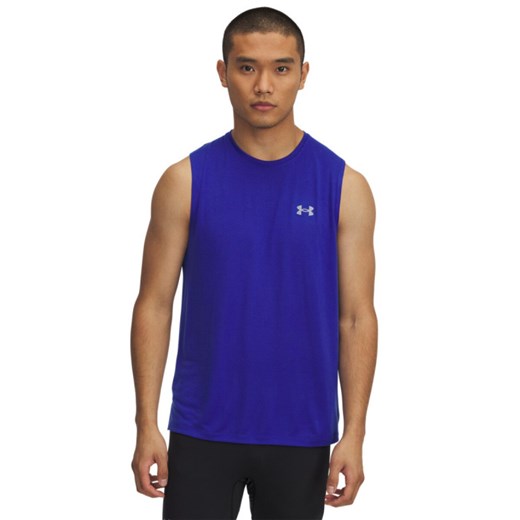 Męski top do biegania Under Armour UA Trail Run Launch Tank - niebieski ze sklepu Sportstylestory.com w kategorii T-shirty męskie - zdjęcie 187475165