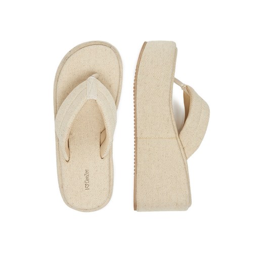 Japonki DeeZee CT0718-1 Beżowy ze sklepu eobuwie.pl w kategorii Klapki damskie - zdjęcie 187475626