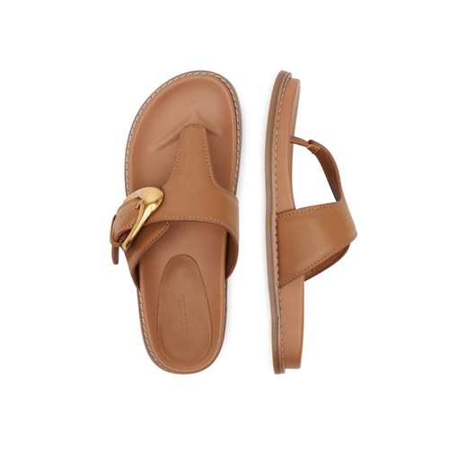 Japonki Gino Rossi CLAUDIE-R25SS03088 Brązowy ze sklepu eobuwie.pl w kategorii Klapki damskie - zdjęcie 187475718