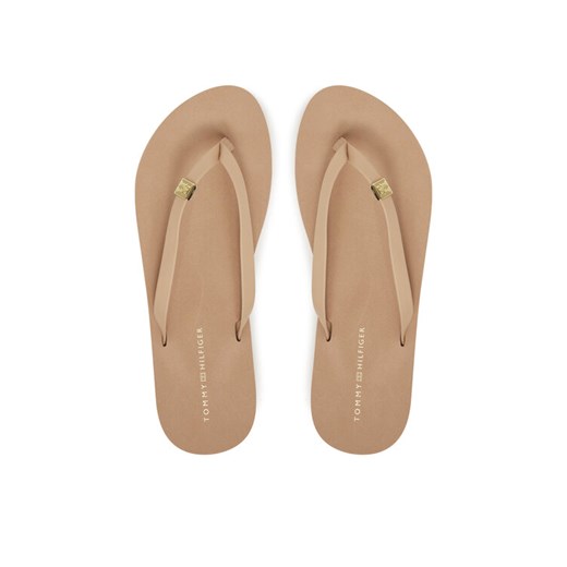 Japonki Tommy Hilfiger Elevated Chic Beach Sandal FW0FW08523 Beżowy ze sklepu eobuwie.pl w kategorii Klapki damskie - zdjęcie 187475728