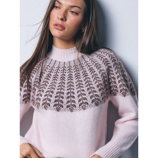 Mohito - Sweter z wełną i moherem - pastelowy różowy ze sklepu Mohito w kategorii Swetry damskie - zdjęcie 187476235