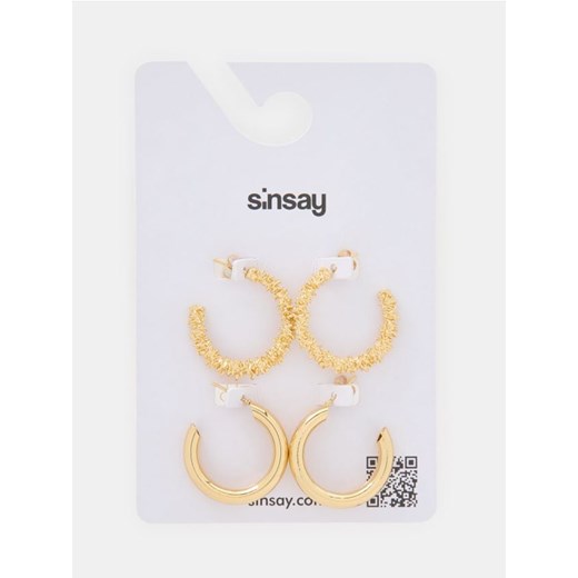 Sinsay - Kolczyki kółka 2 pack - złoty ze sklepu Sinsay w kategorii Kolczyki - zdjęcie 187476665