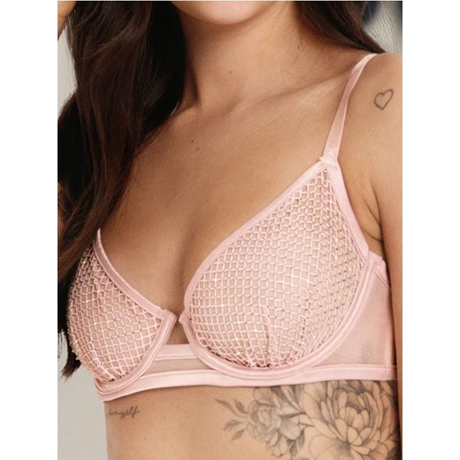 Sinsay - Biustonosz z cyrkoniami - złoty ze sklepu Sinsay w kategorii Biustonosze - zdjęcie 187476667