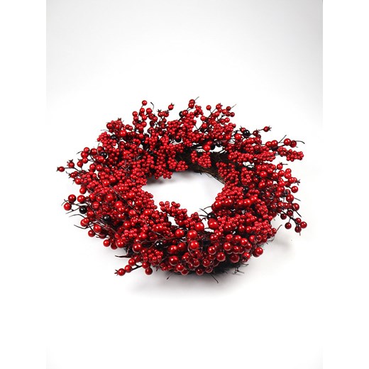 AM Design Wianek dekoracyjny &quot;Jagody&quot; w kolorze czerwonym - Ø 55 cm ze sklepu Limango Polska w kategorii Doniczki i osłonki - zdjęcie 187476955
