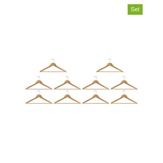 Alpina Wieszaki (10 szt.) w kolorze jasnobrązowym - 44 x 23 cm ze sklepu Limango Polska w kategorii Szafy - zdjęcie 187477006