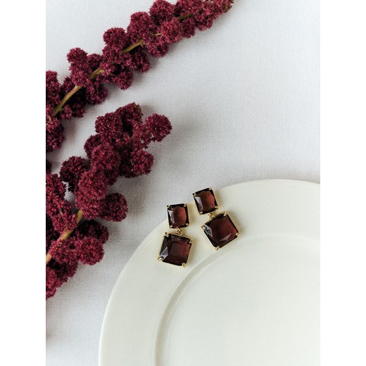 Reserved - Wiszące kolczyki - fioletowy ze sklepu Reserved w kategorii Kolczyki - zdjęcie 187478879