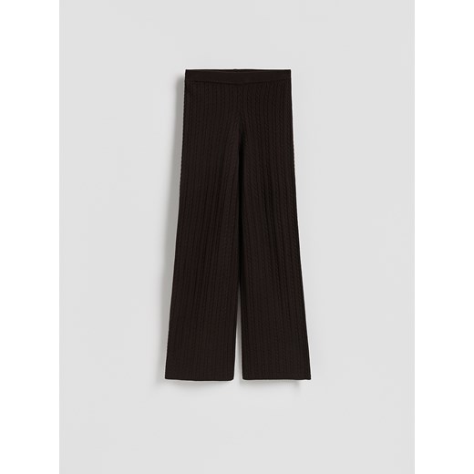 Reserved - LADIES` TROUSERS - brązowy ze sklepu Reserved w kategorii Spodnie damskie - zdjęcie 187478886