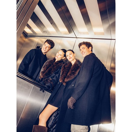 Reserved - Płaszcz z domieszką wełny - czarny ze sklepu Reserved w kategorii Płaszcze męskie - zdjęcie 187478908