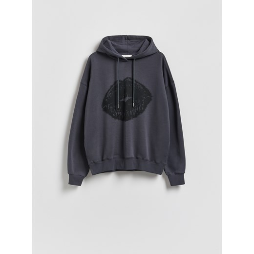 Reserved - Bluza z nadrukiem - ciemnoszary ze sklepu Reserved w kategorii Bluzy damskie - zdjęcie 187478936