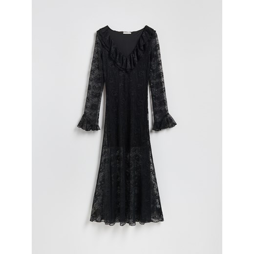 Reserved - Koronkowa sukienka maxi - czarny ze sklepu Reserved w kategorii Sukienki - zdjęcie 187478976