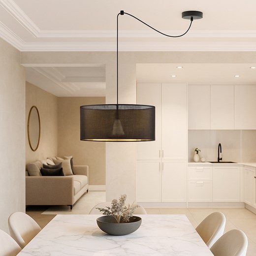 Czarna lampa wisząca pająk do kuchni WAIKIKI W1 AŻUR ze sklepu Lysne w kategorii Lampy wiszące - zdjęcie 187479128