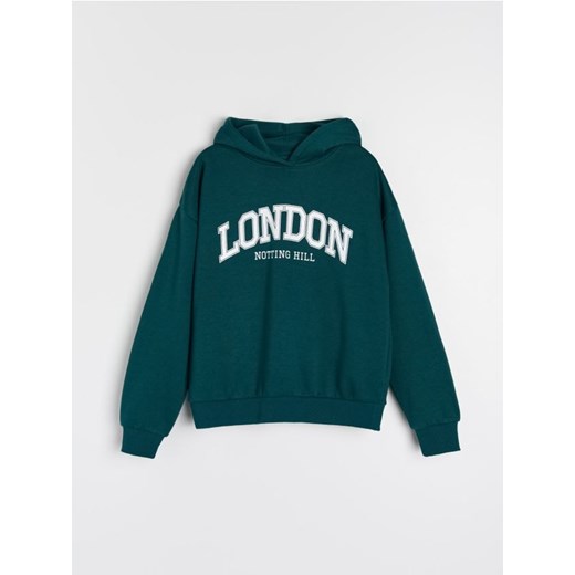 Sinsay - Bluza z napisem - zielony ze sklepu Sinsay w kategorii Bluzy damskie - zdjęcie 187479279