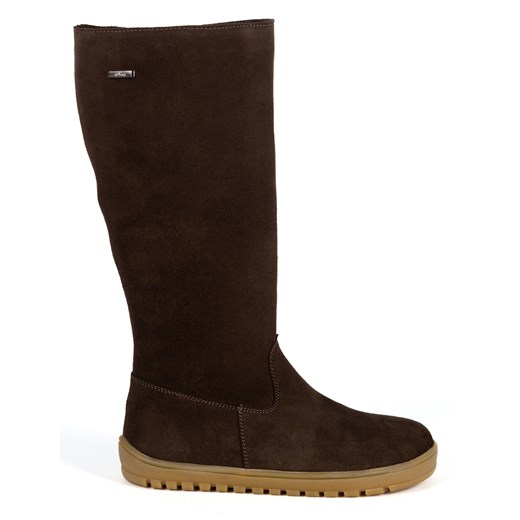 Buty damskie barefoot skórzane kozaki Olivier Hazel brązowy welur ze sklepu butyolivier w kategorii Botki - zdjęcie 187479348